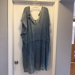 New Torrid Gray / blue Romper sz 6 Plus